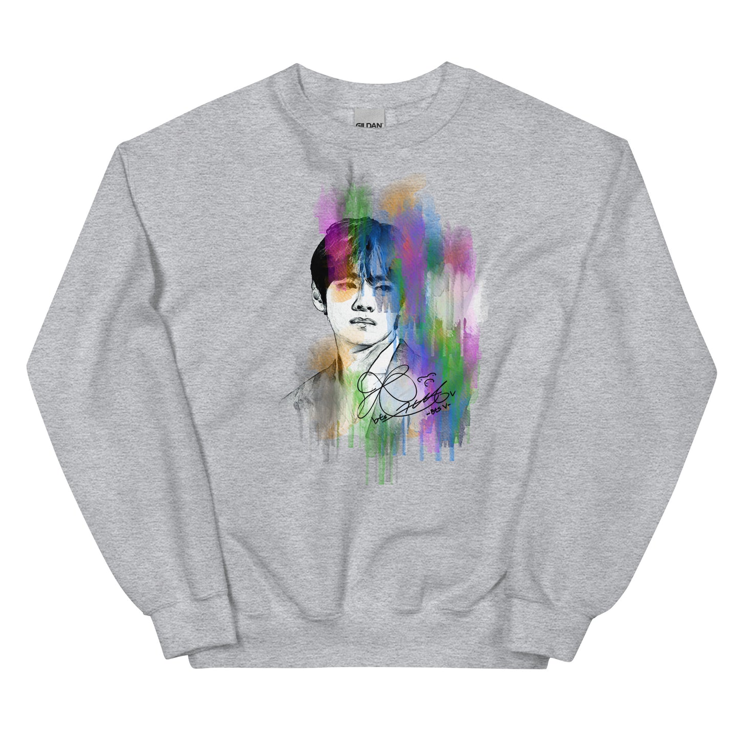 BTS V, Kim Tae-hyung Waterpaint Portrait Unisex Sweatshirt