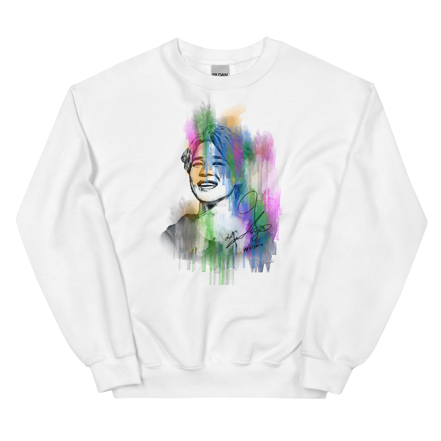BTS Jimin, Park Ji-min Waterpaint Portrait Unisex Sweatshirt