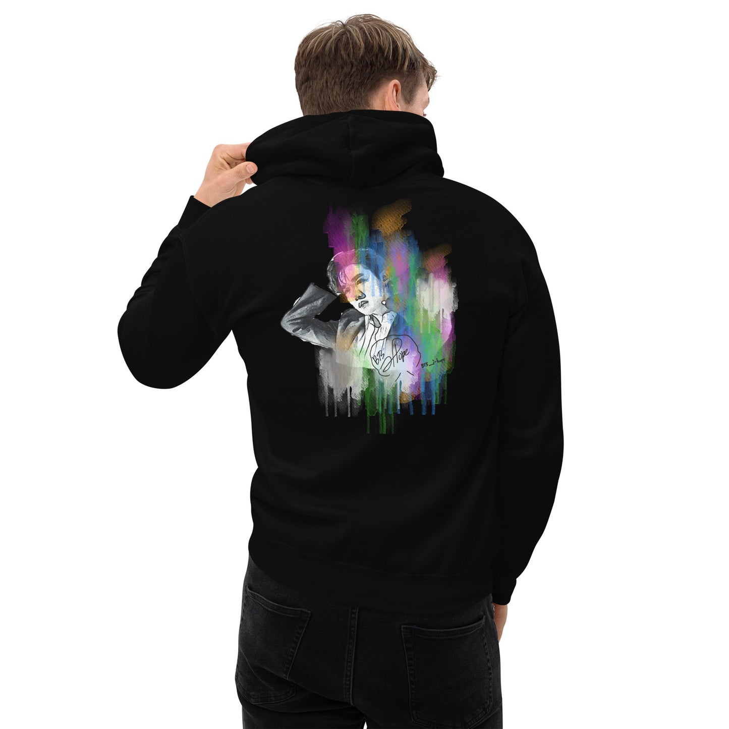 BTS J-Hope, Jung Ho-seok Waterpaint Portrait Unisex Hoodie