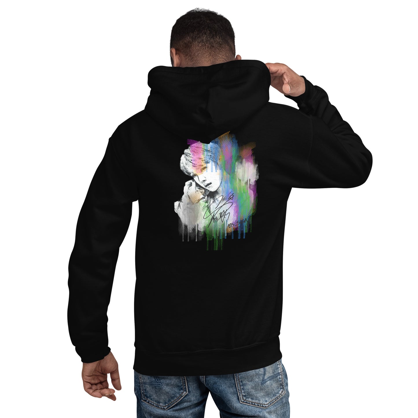 BTS Suga, Min Yoon-gi Waterpaint Portrait Unisex Hoodie