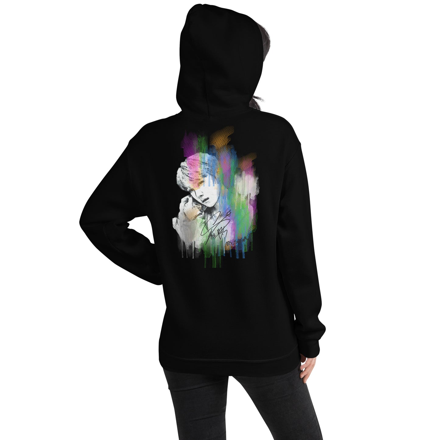 BTS Suga, Min Yoon-gi Waterpaint Portrait Unisex Hoodie