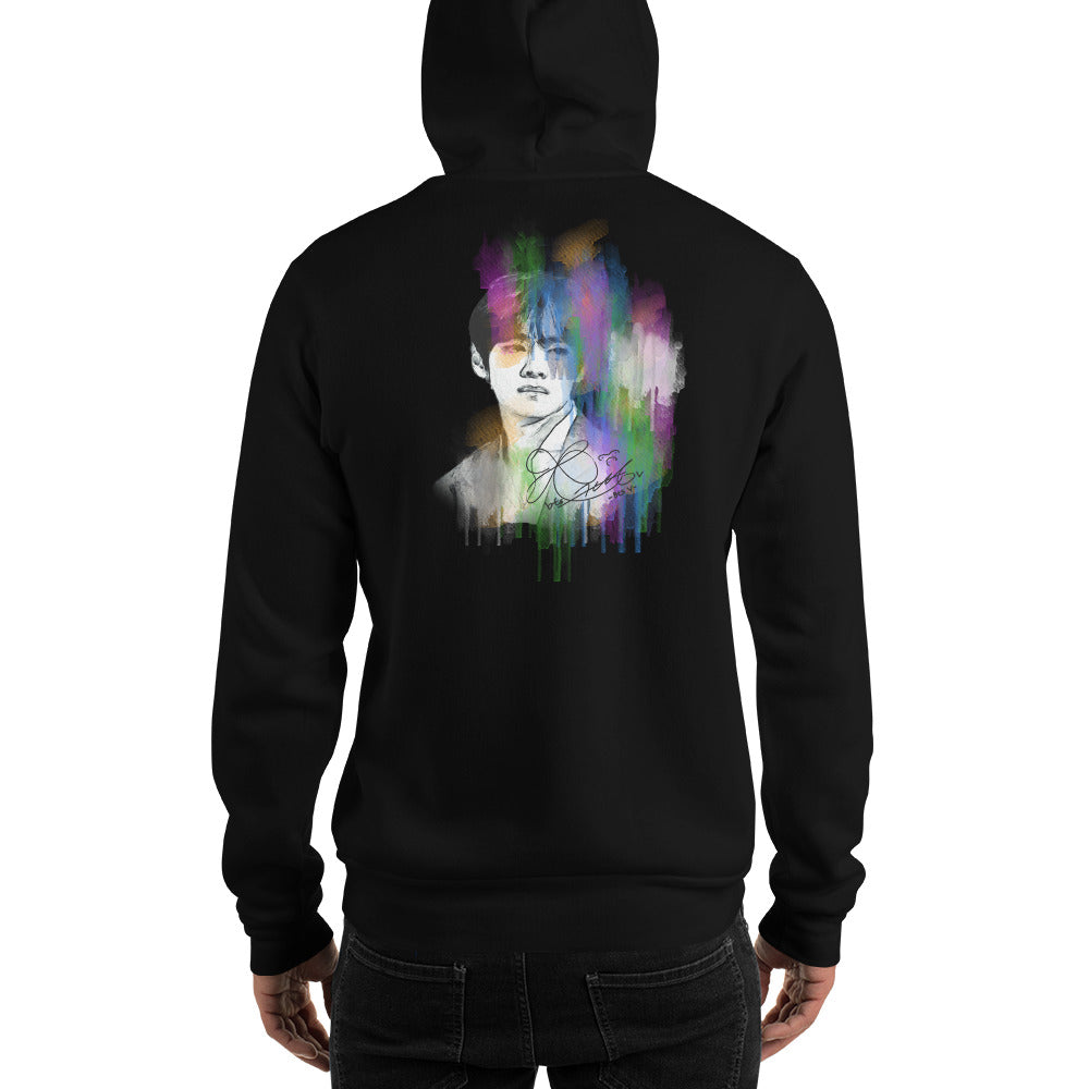BTS V, Kim Tae-hyung Waterpaint Portrait Unisex Hoodie
