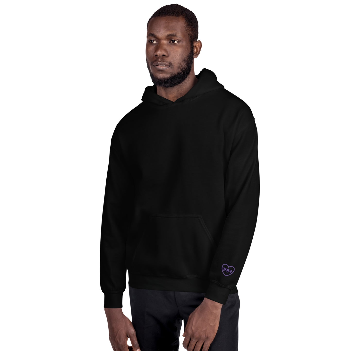 BTS Jungkook, Jeon Jung-kook Purple Heart Embroidery Unisex Hoodie