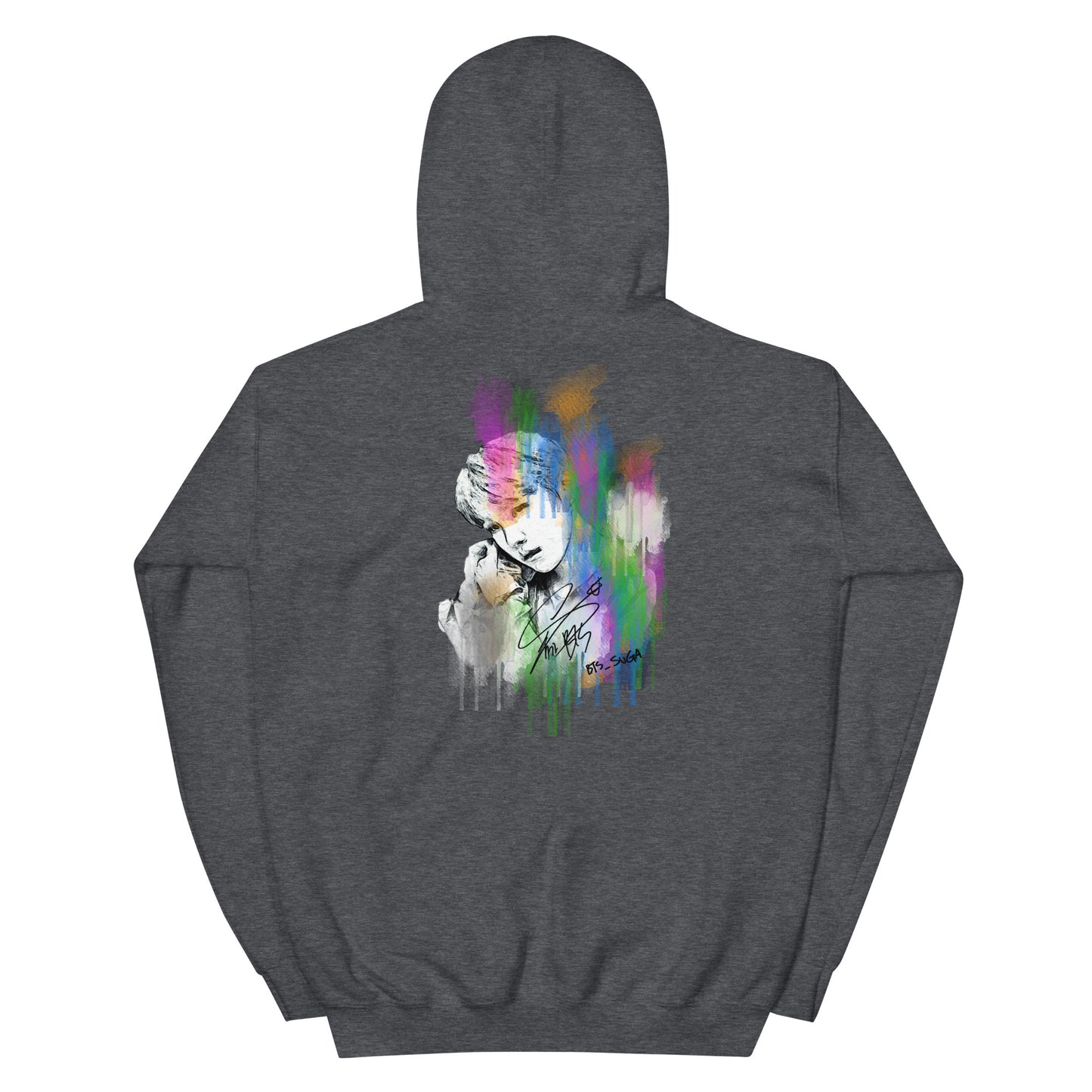 BTS Suga, Min Yoon-gi Waterpaint Portrait Unisex Hoodie