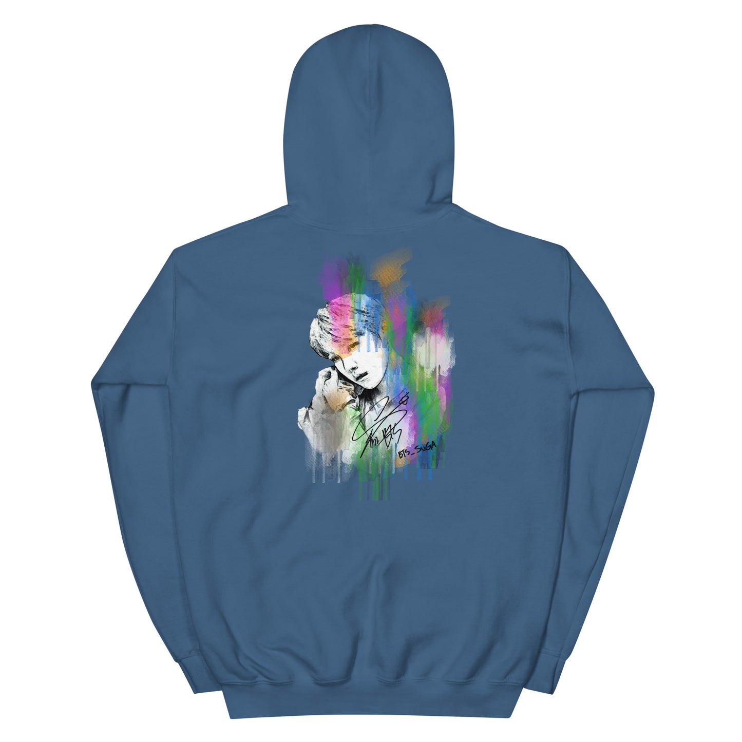 BTS Suga, Min Yoon-gi Waterpaint Portrait Unisex Hoodie