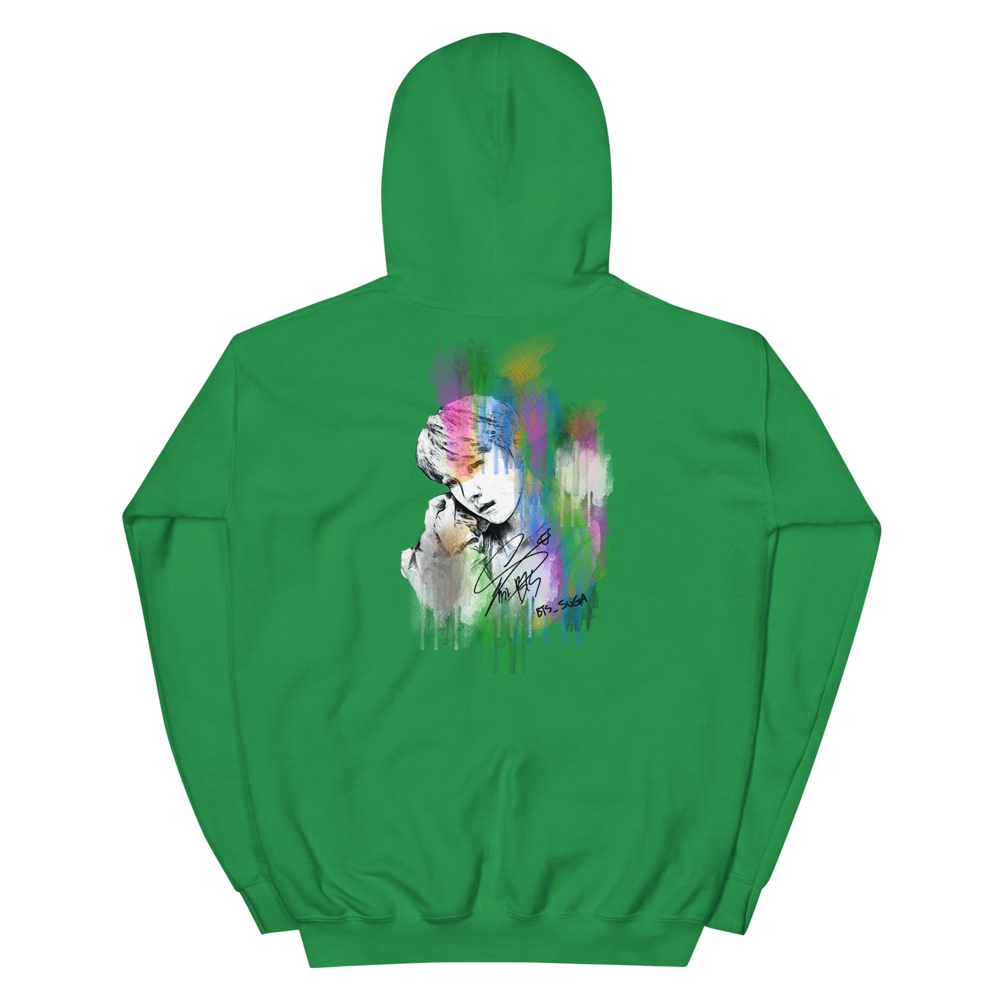 BTS Suga, Min Yoon-gi Waterpaint Portrait Unisex Hoodie