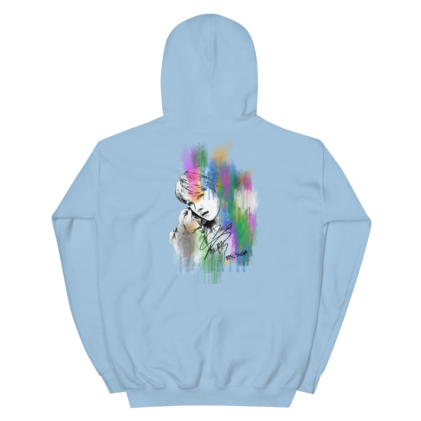 BTS Suga, Min Yoon-gi Waterpaint Portrait Unisex Hoodie