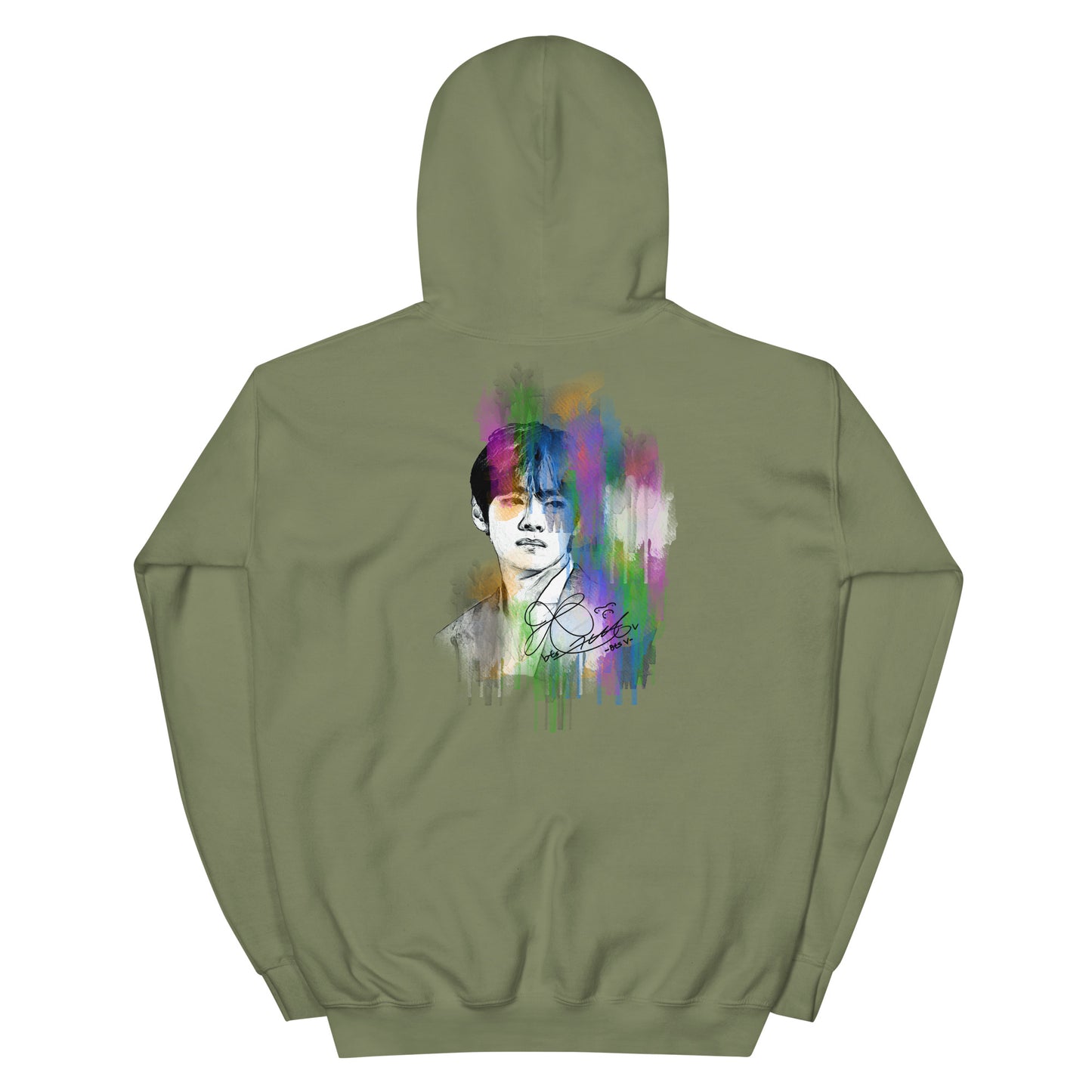 BTS V, Kim Tae-hyung Waterpaint Portrait Unisex Hoodie