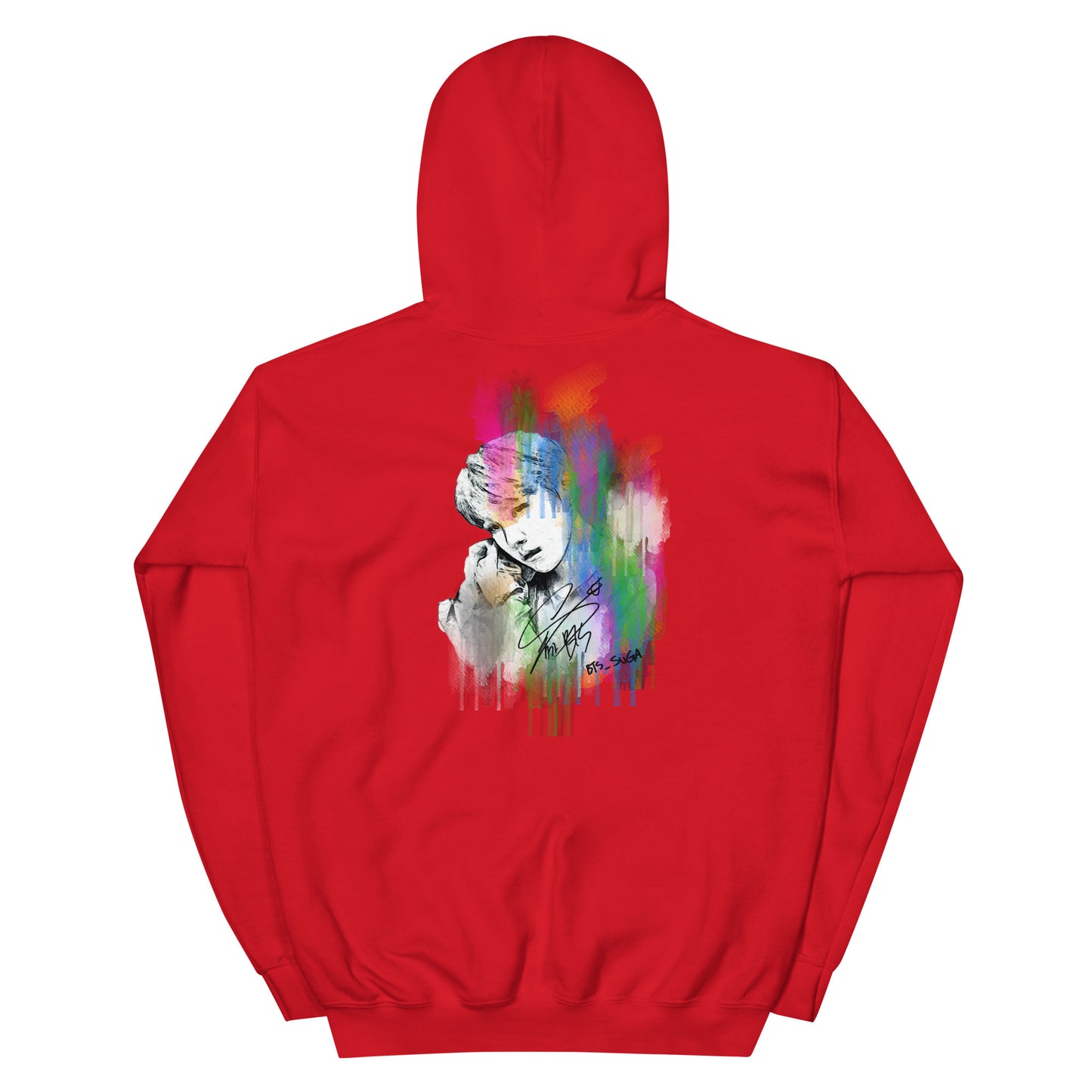 BTS Suga, Min Yoon-gi Waterpaint Portrait Unisex Hoodie