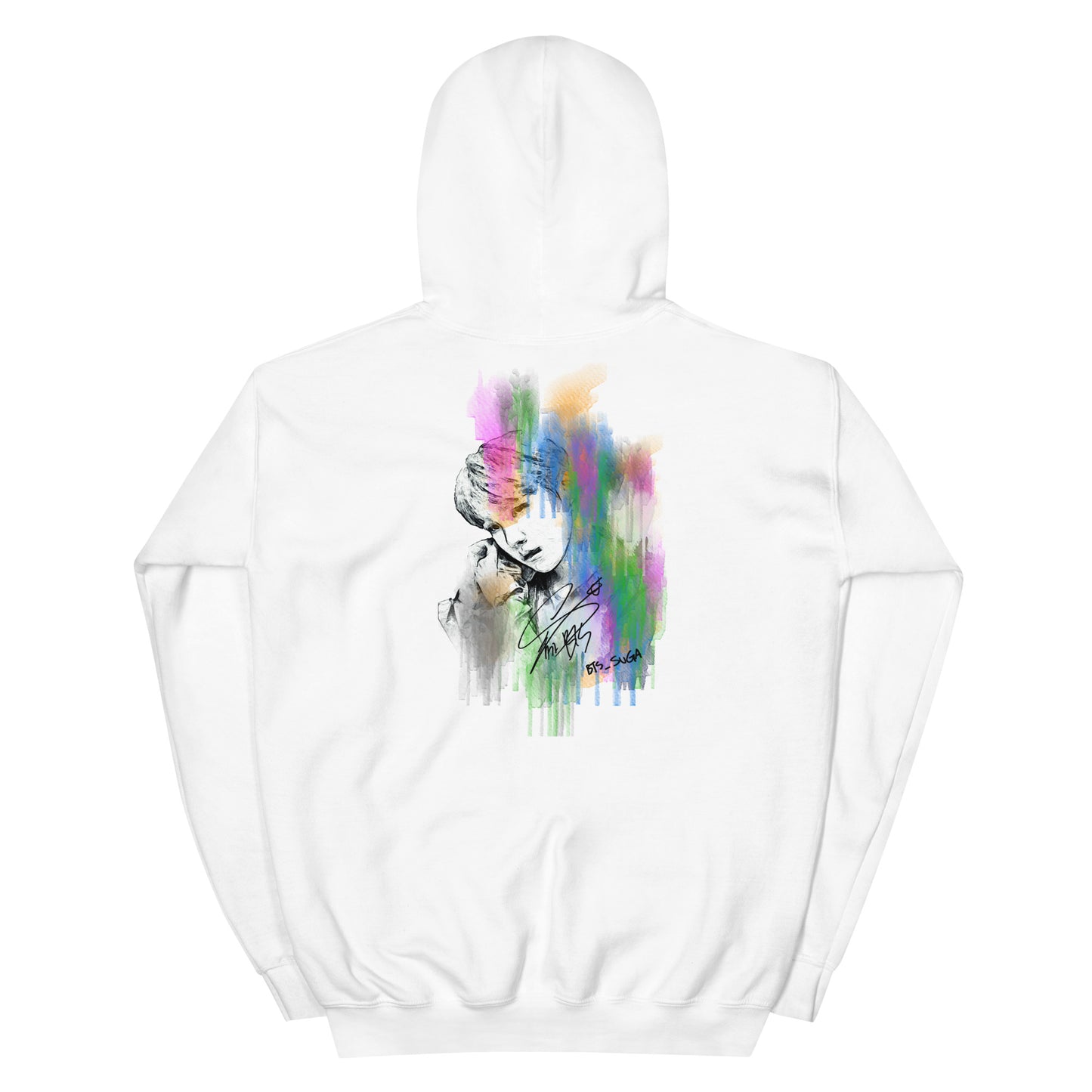 BTS Suga, Min Yoon-gi Waterpaint Portrait Unisex Hoodie