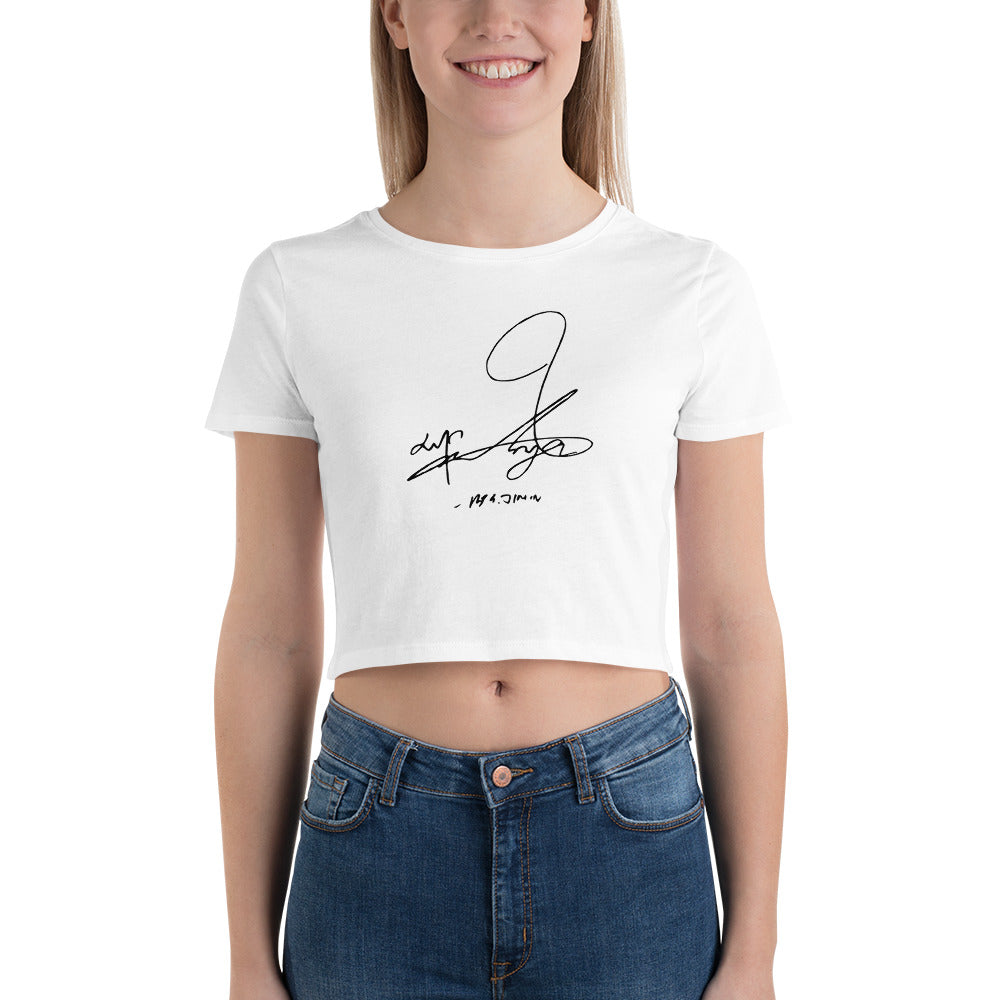 BTS Jimin, Park Ji-min Autograph Women's Cropped T-Shirt