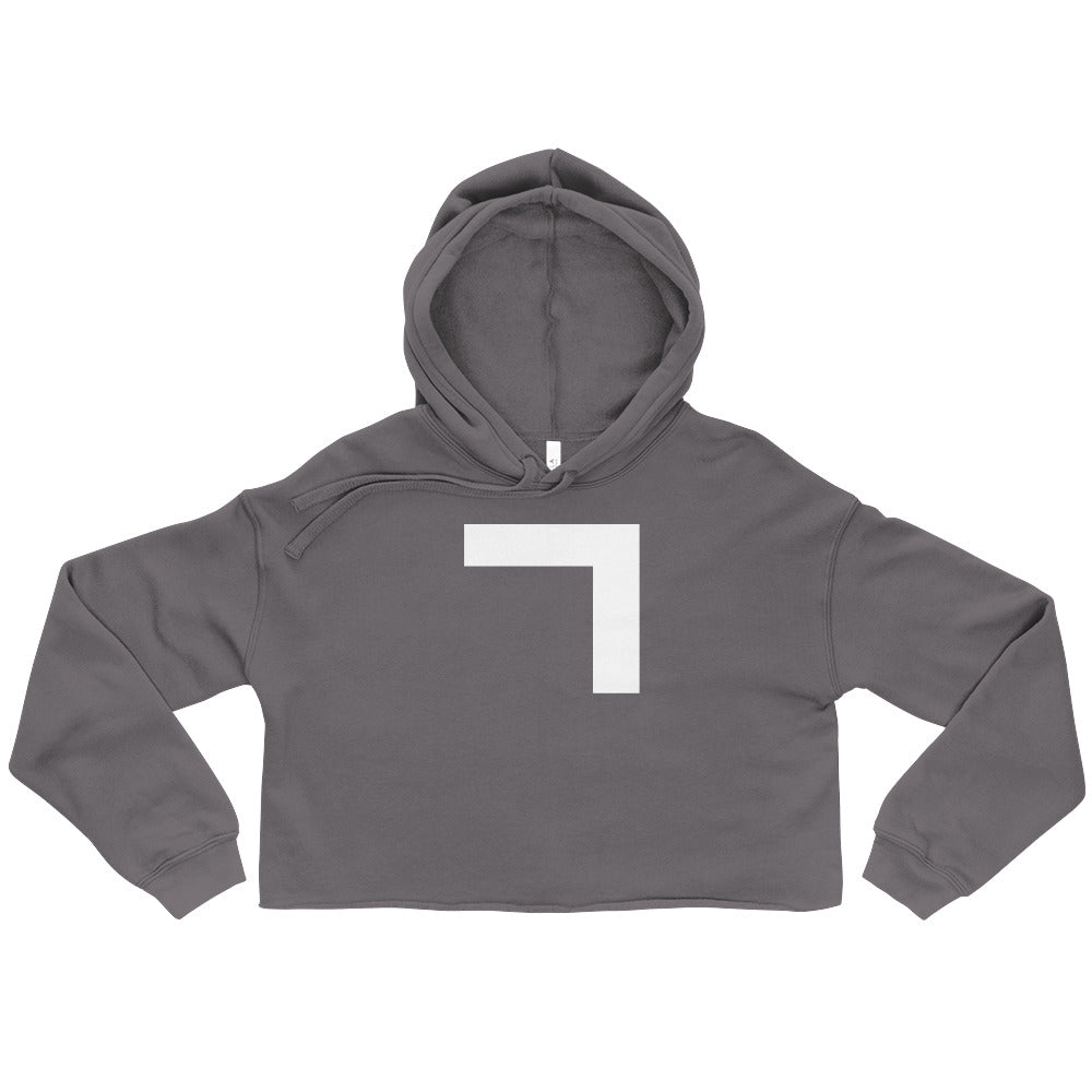 Korean Hangul Giyeok (g) sound Geometrical Consonant Women's Cropped Hoodie