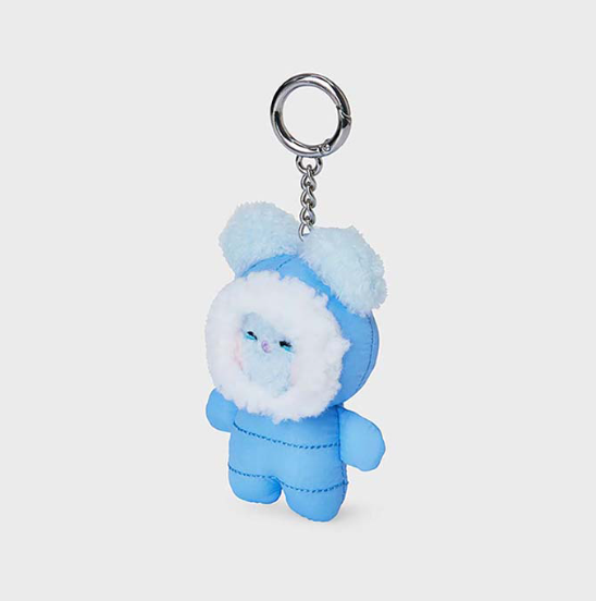 line friends bts rm character koya in puffer keychain side