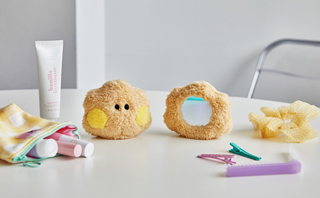 Line Friends BT21 Shooky Merch Plush Hand Mirror