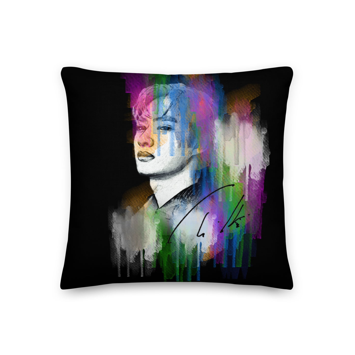 SEVENTEEN Jun, Wen Junhui Waterpaint Portrait Premium Pillow