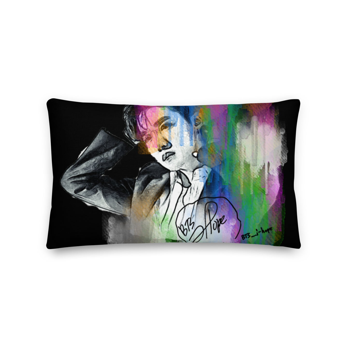 BTS J-Hope, Jung Ho-seok Waterpaint Portrait Premium Pillow