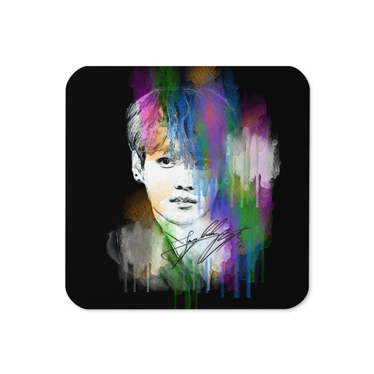 BTS Jungkook, Jeon Jung-kook Waterpaint Portrait Cork Coaster