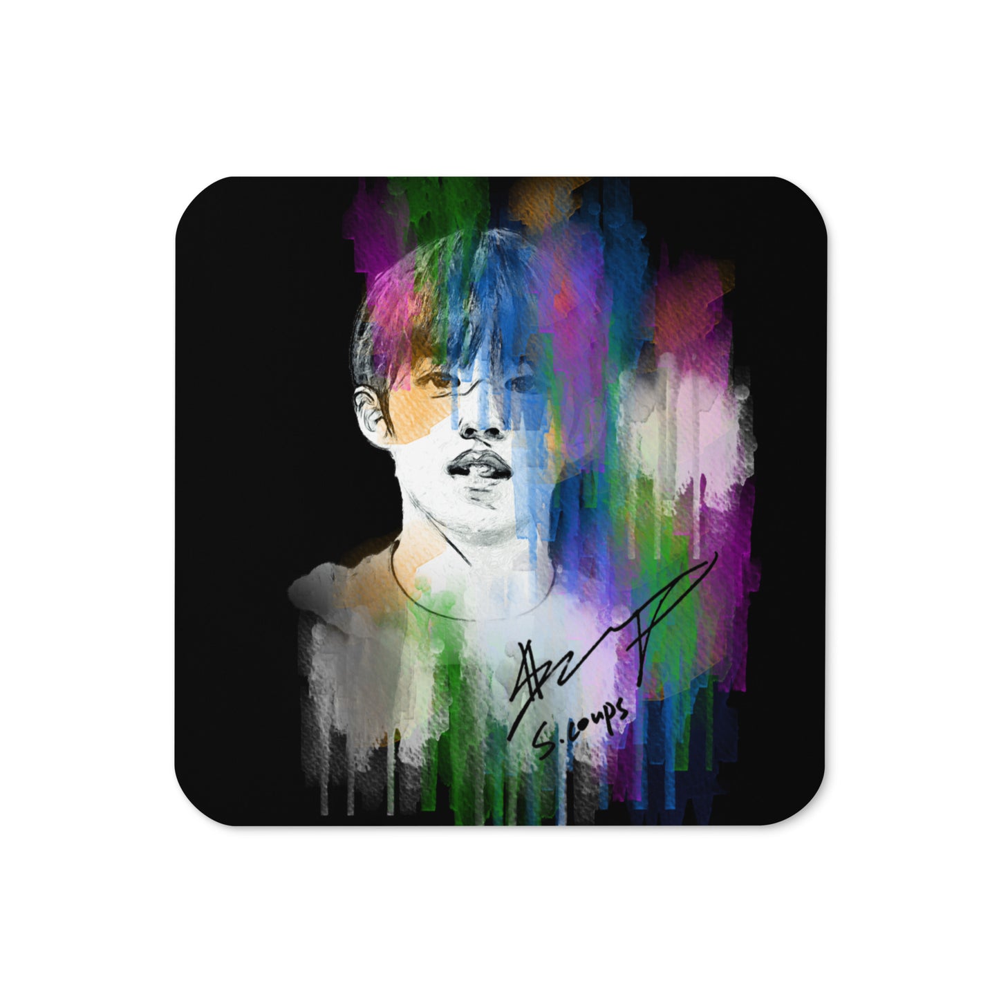 SEVENTEEN S.Coups, Choi Seung Cheol Waterpaint Portrait Cork Coaster