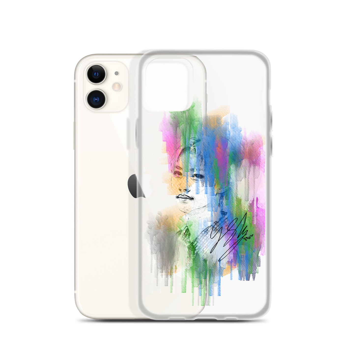 Stray Kids Felix, Lee Felix Waterpaint Portrait iPhone Case
