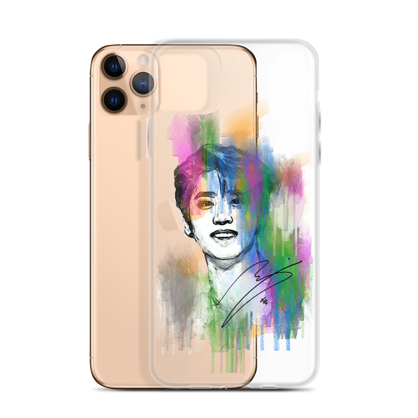 Stray Kids Han, Han Ji-sung Waterpaint Portrait iPhone Case