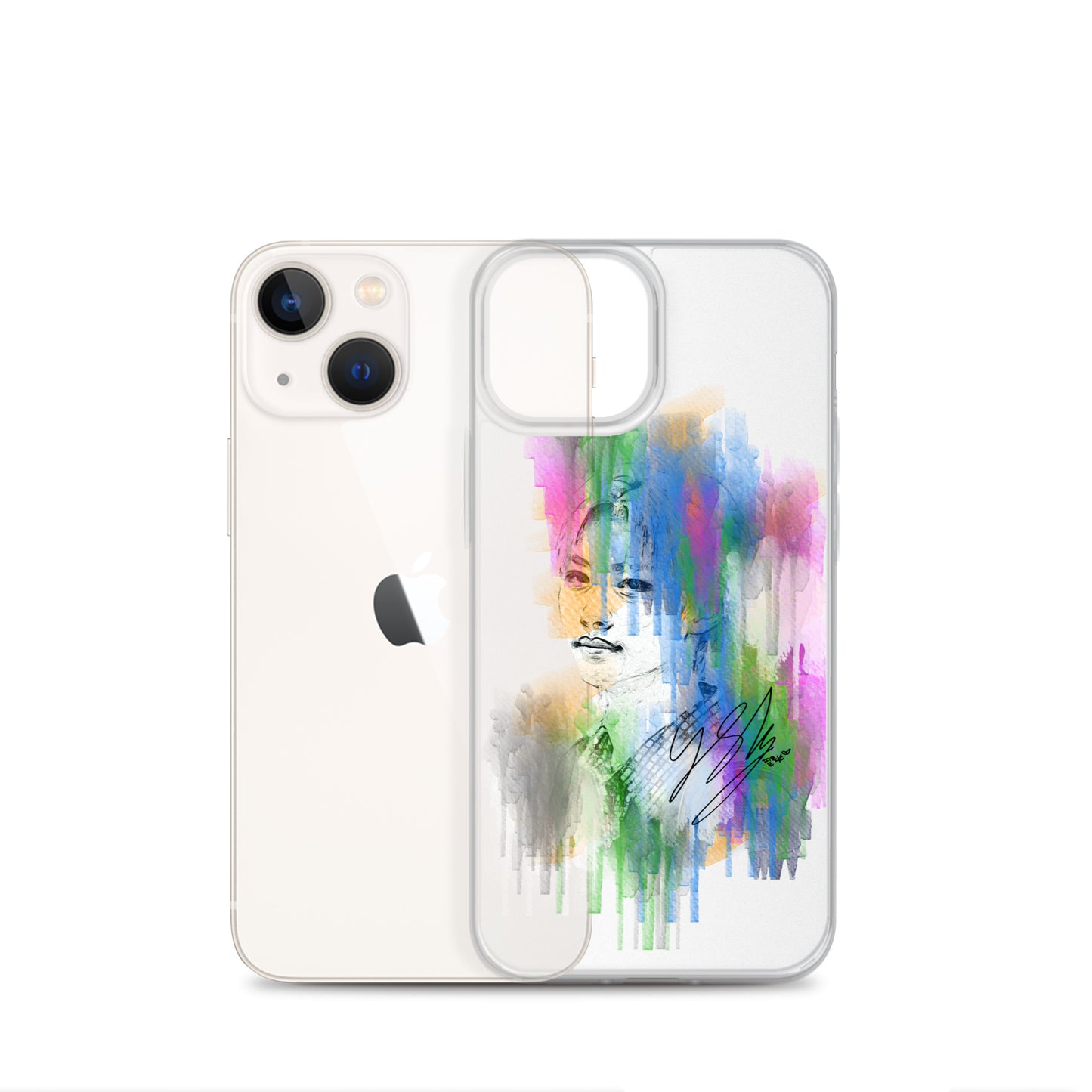 Stray Kids Felix, Lee Felix Waterpaint Portrait iPhone Case