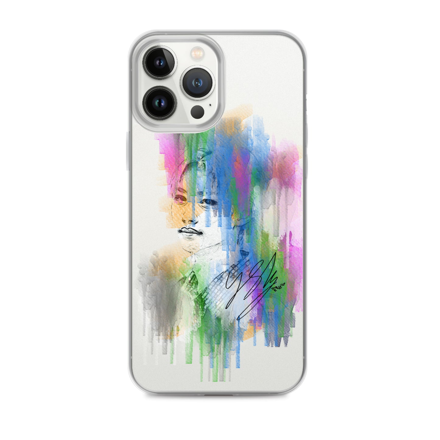 Stray Kids Felix, Lee Felix Waterpaint Portrait iPhone Case