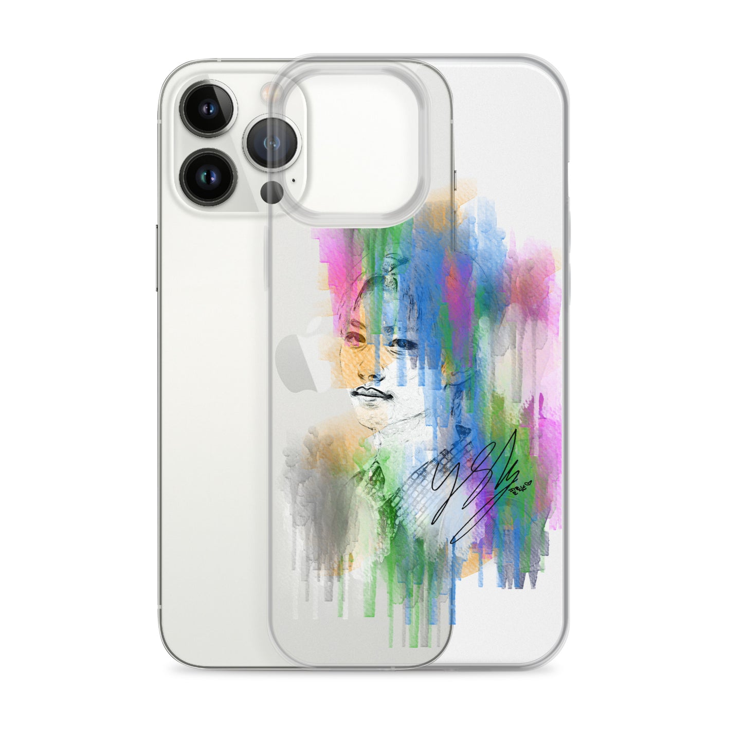 Stray Kids Felix, Lee Felix Waterpaint Portrait iPhone Case