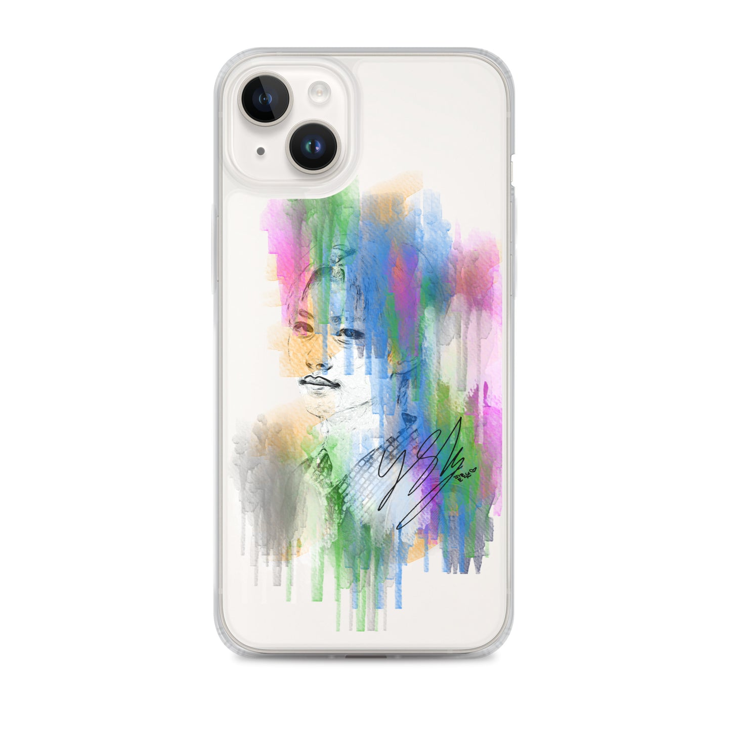 Stray Kids Felix, Lee Felix Waterpaint Portrait iPhone Case