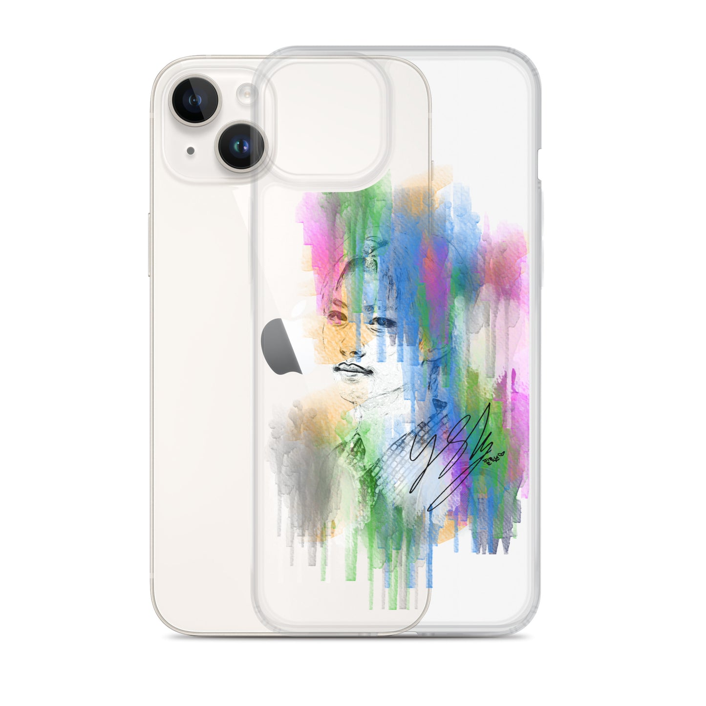 Stray Kids Felix, Lee Felix Waterpaint Portrait iPhone Case