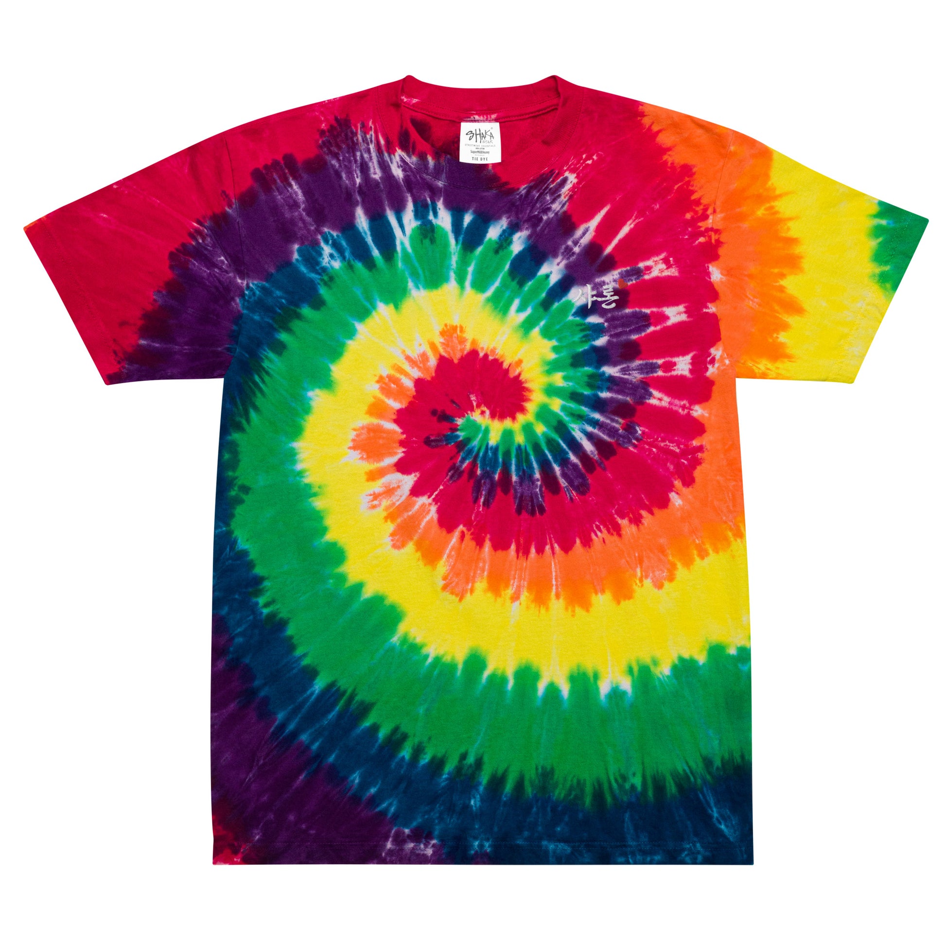 Sharon in Korean Kpop Shaka Wear Embroidery Tie-Dye Unisex T-Shirt - kpophow