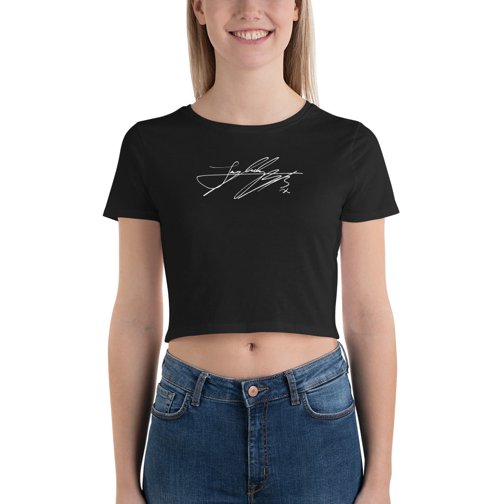 BTS Jungkook, Jeon Jung-kook Autograph Women's Cropped T-Shirt